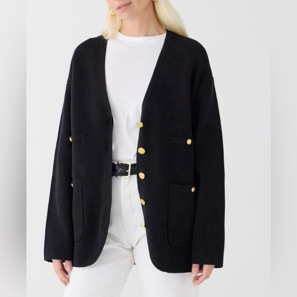J. Crew Long V-Neck Sweater Blazer NWT